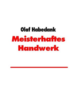 cover image of Meisterhaftes Handwerk